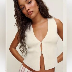 Reformation Myrtle Cotton Sweater Top